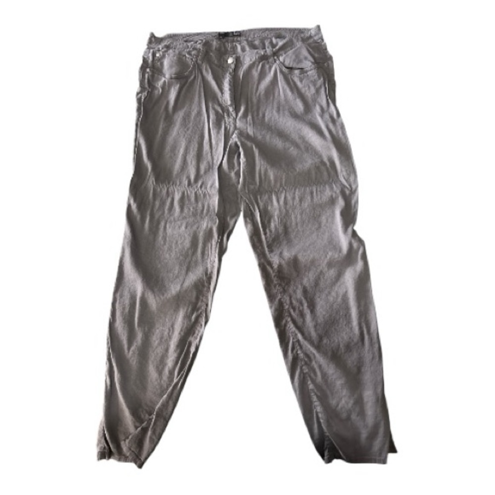 Eileen Fisher Gray Buttoned Trousers - Picture 2 of 3
